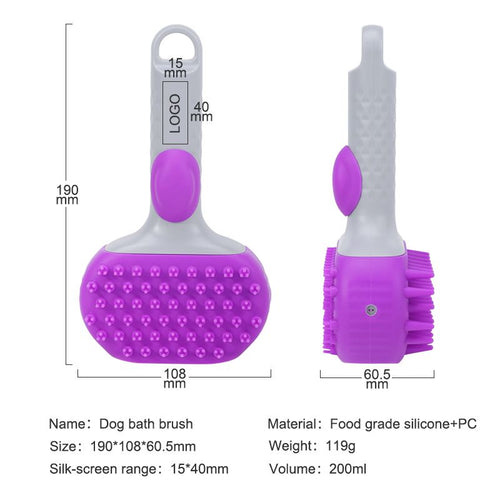 Bath brush dimensions 190 x 108 x 60.5 mm