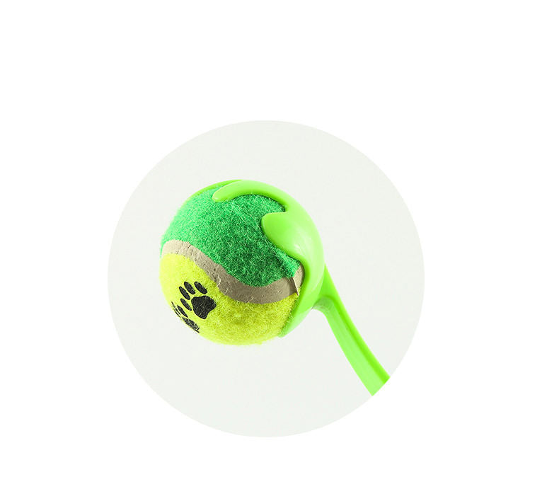 Green Toss Wand claw holding a tennis-ball prop