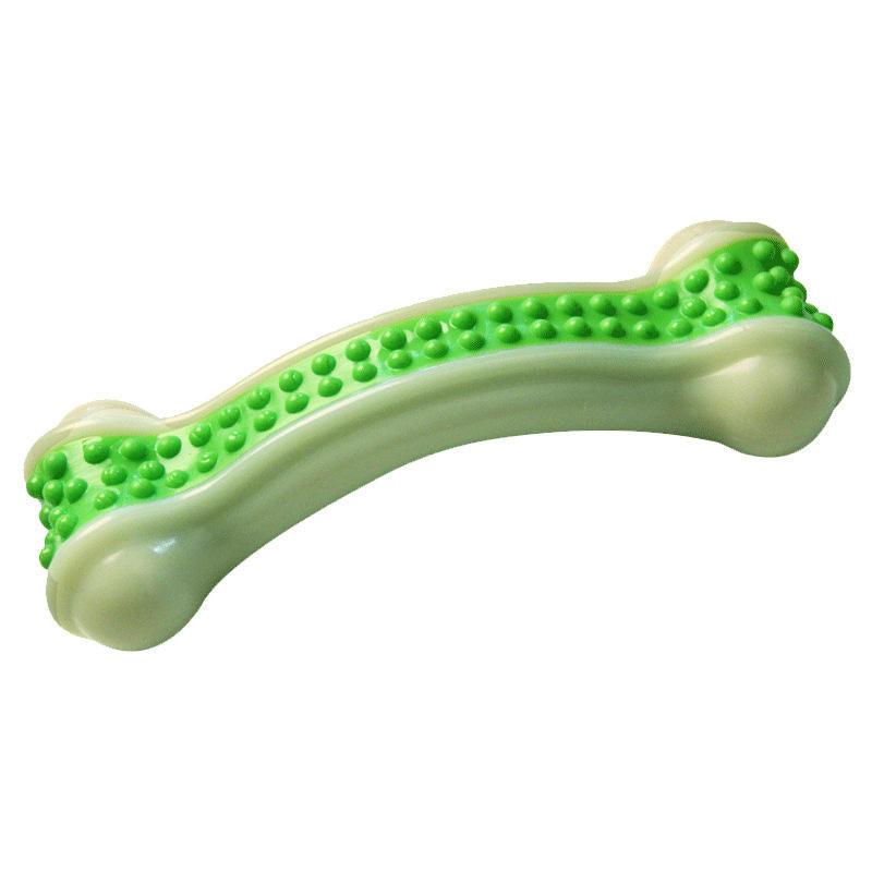Cream and green Nylon Bone on white