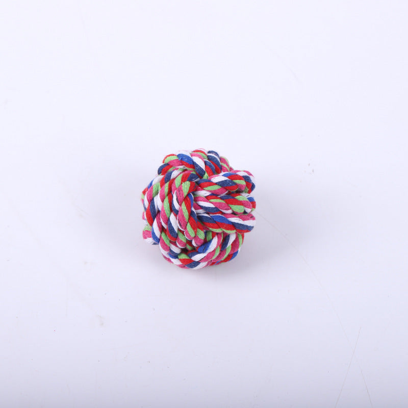 Single Rope Knot, blue red white green