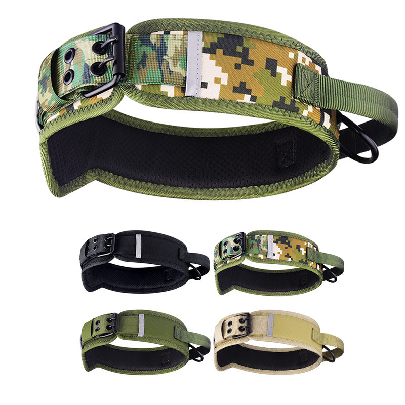 Green Tact Collar with handle and four color thumbs