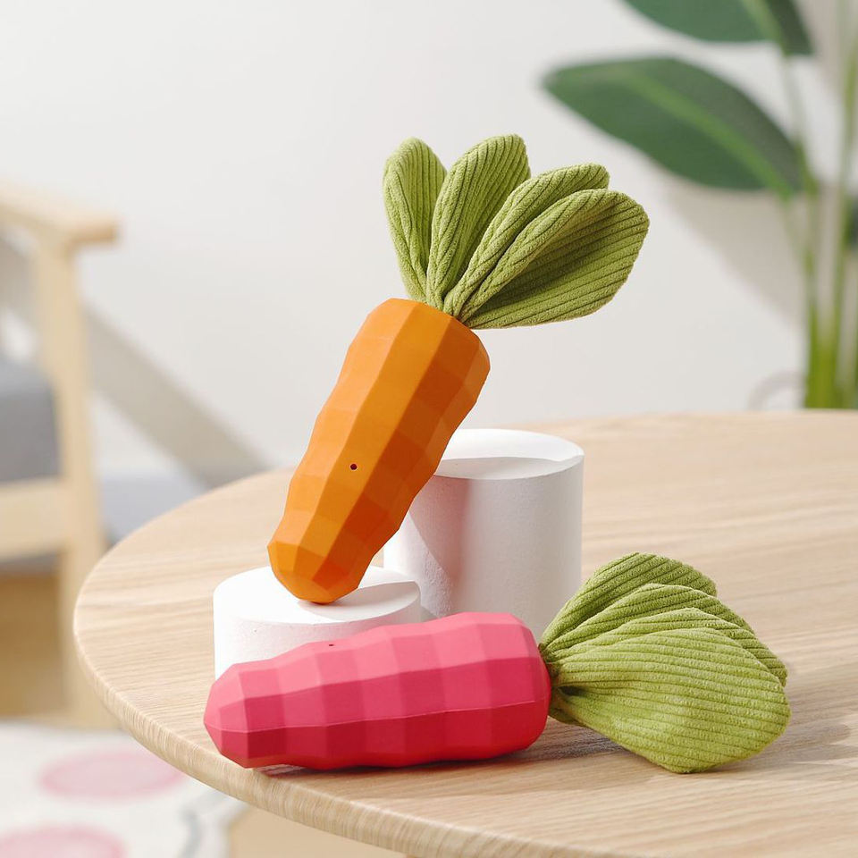Orange and rose Chew Carrot on a table