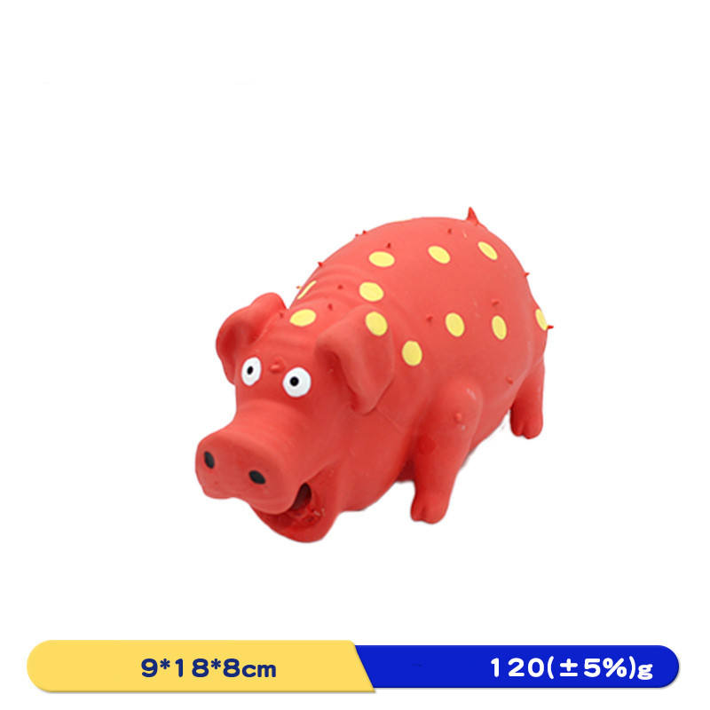 Red Latex Pig, 18 × 9 × 8 cm / 120 g