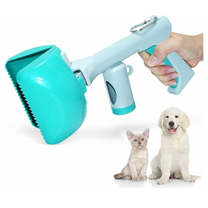Walk Scoop in hand, teal and gray