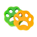 Green and orange Fur Catch discs on white