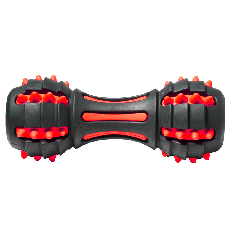 Black and red Spike Dumbbell on white