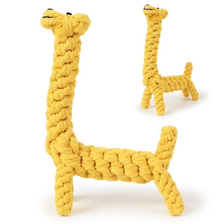 Rope Giraffe side and three-quarter views