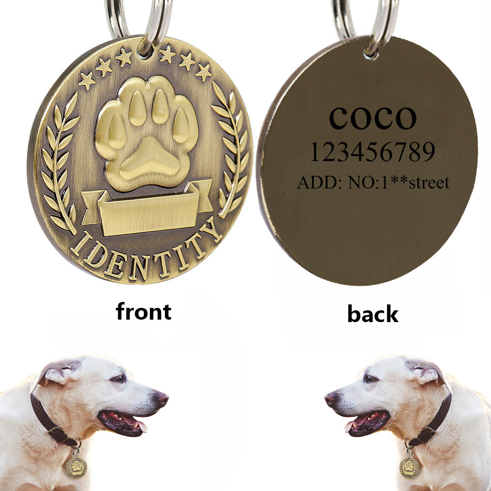 ID Tag on a large-dog collar