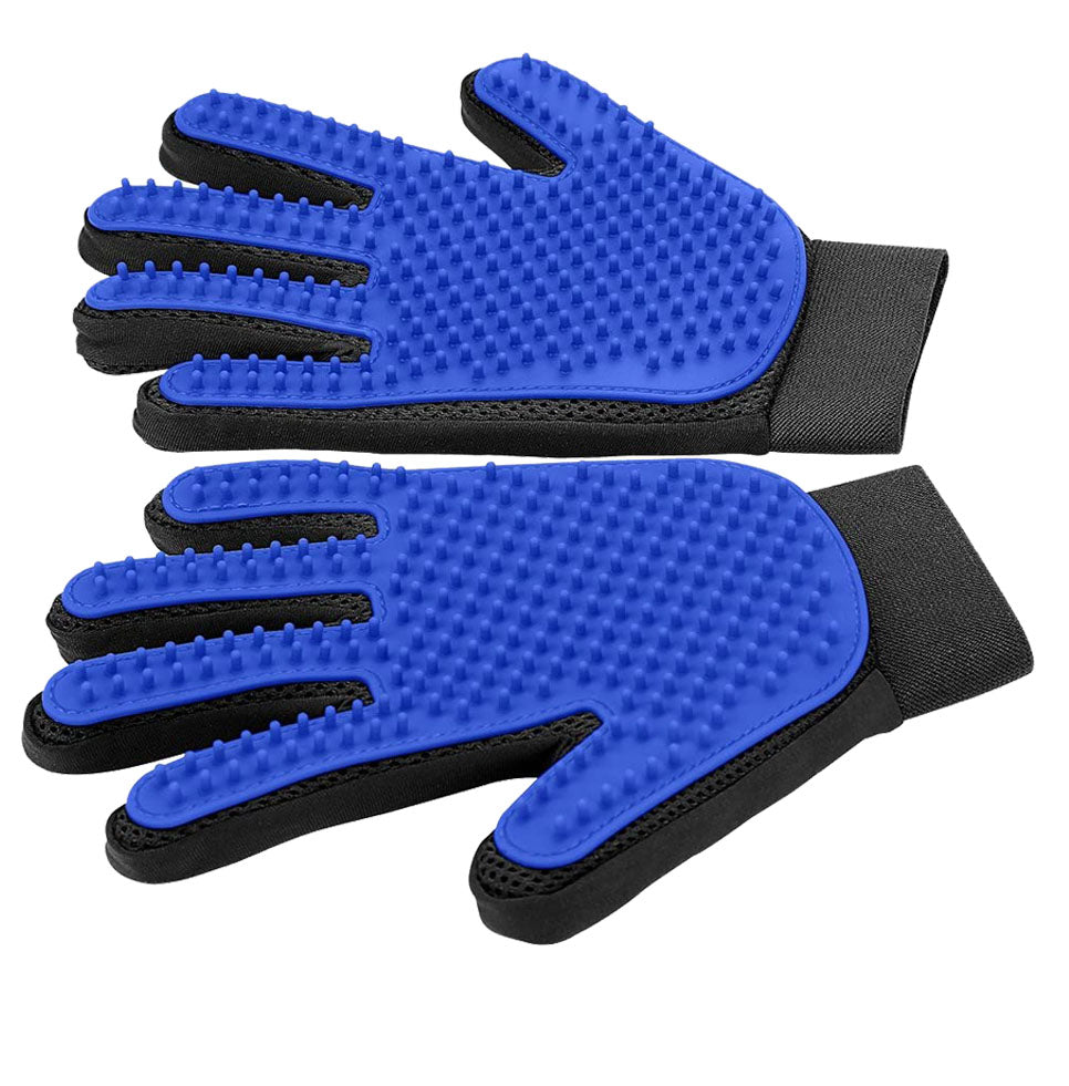Deshed Glove pair, blue silicone palms