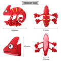 Red Plush Lizard size chart, 10.2 × 13 in