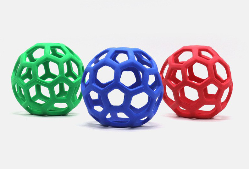 Green, blue, and red Lattice Ball on white