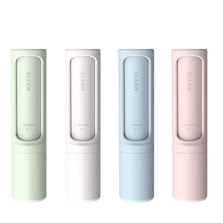 Hair Roller in green, white, blue, and pink