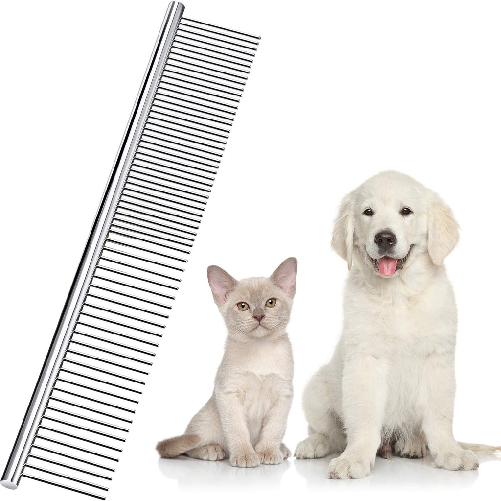 Steel Comb with a puppy and kitten on white