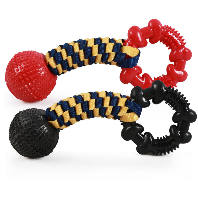Tug Chew in red and black