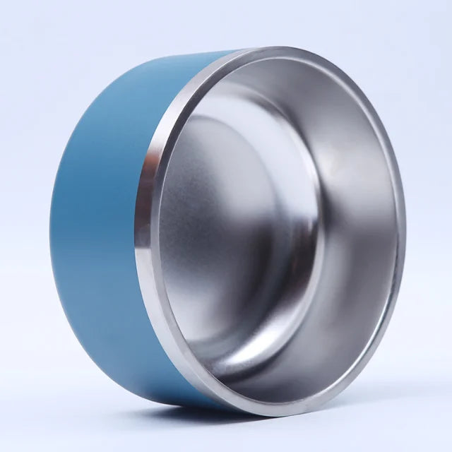 Teal Steel Bowl, stainless inside