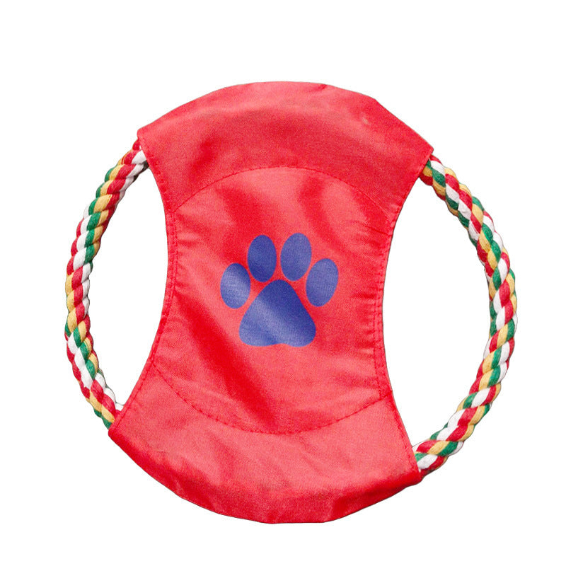 Red Rope Disc with a paw print