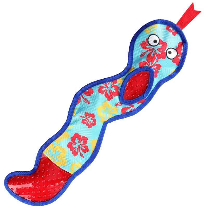 Floral Plush Snake on white