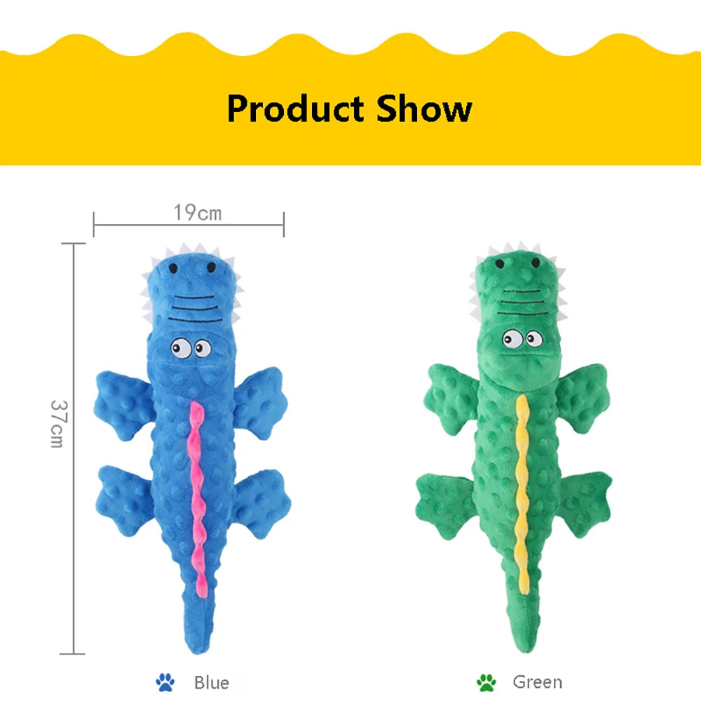 Blue and green Plush Croc, factory 37 × 19 cm
