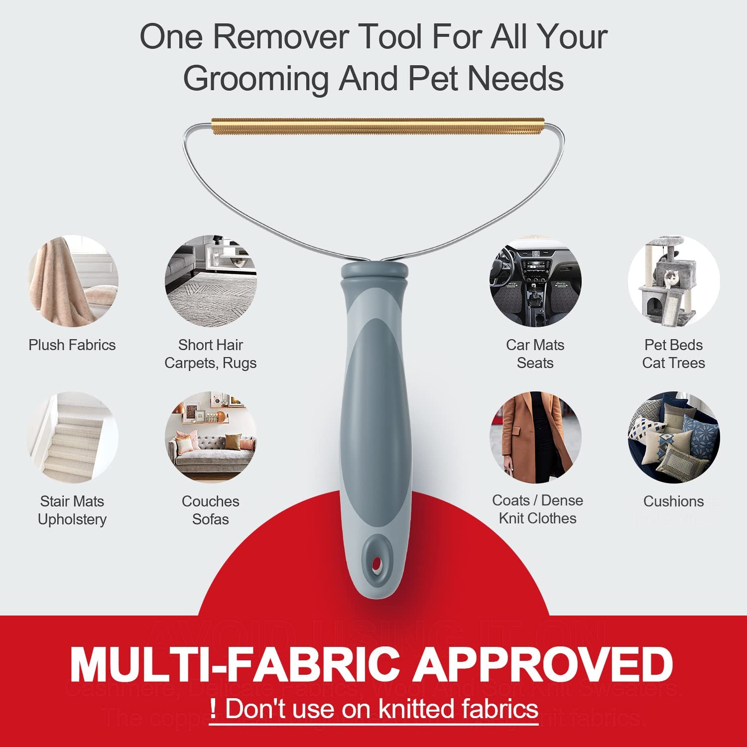 Hair Scraper on eight fabric types