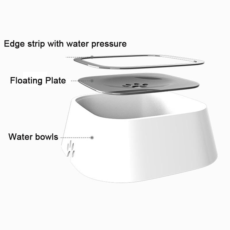 Water Bowl rim, floating plate, and basin apart