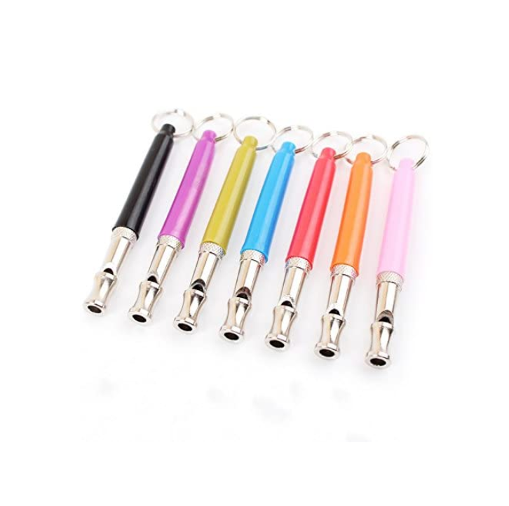 Seven Train Whistle colors, same metal-and-sleeve mold