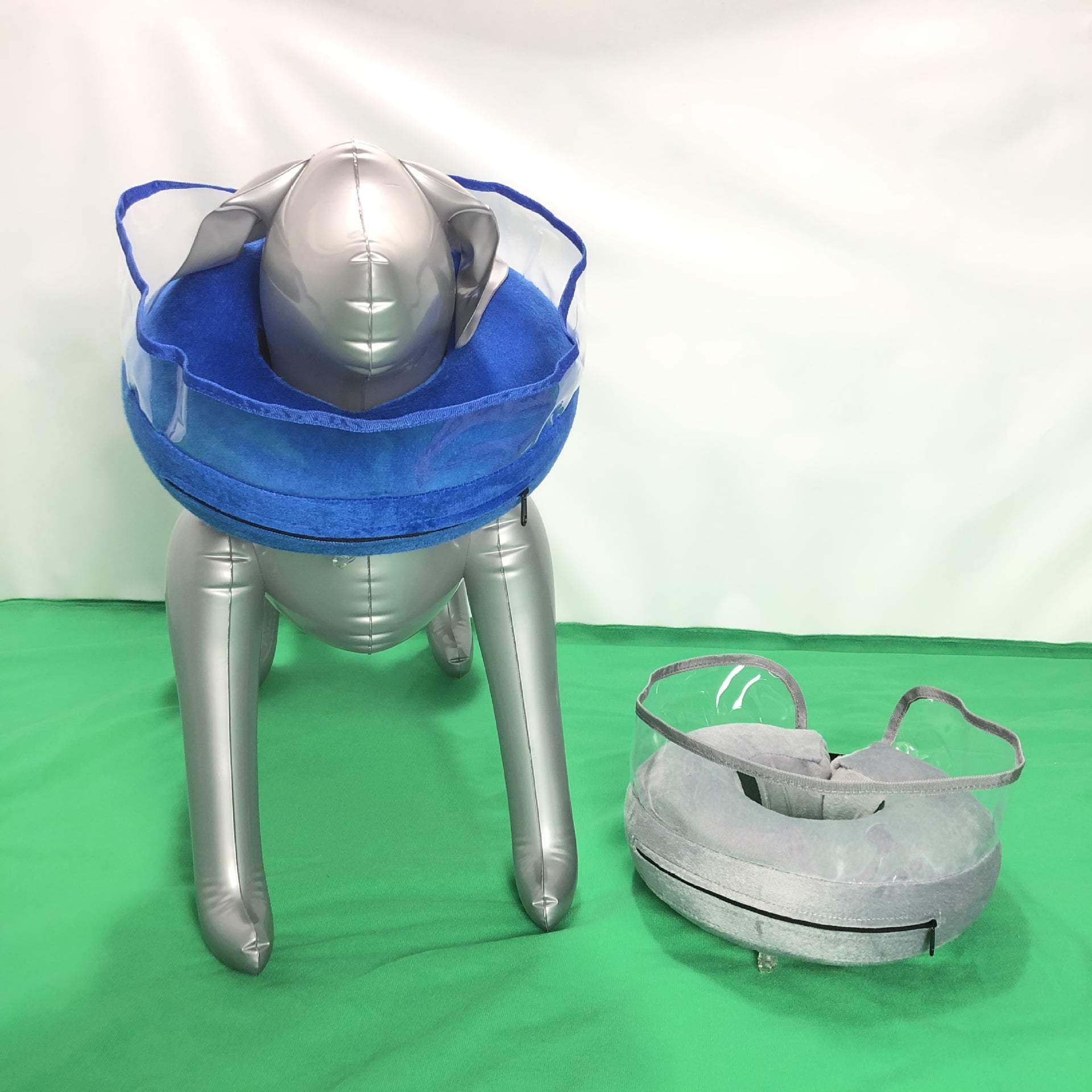 Hybrid Cone on a mannequin, blue and grey