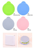 Four OrvelloGo can-cover colors with pull-tabs