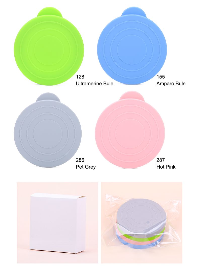 Four OrvelloGo can-cover colors with pull-tabs