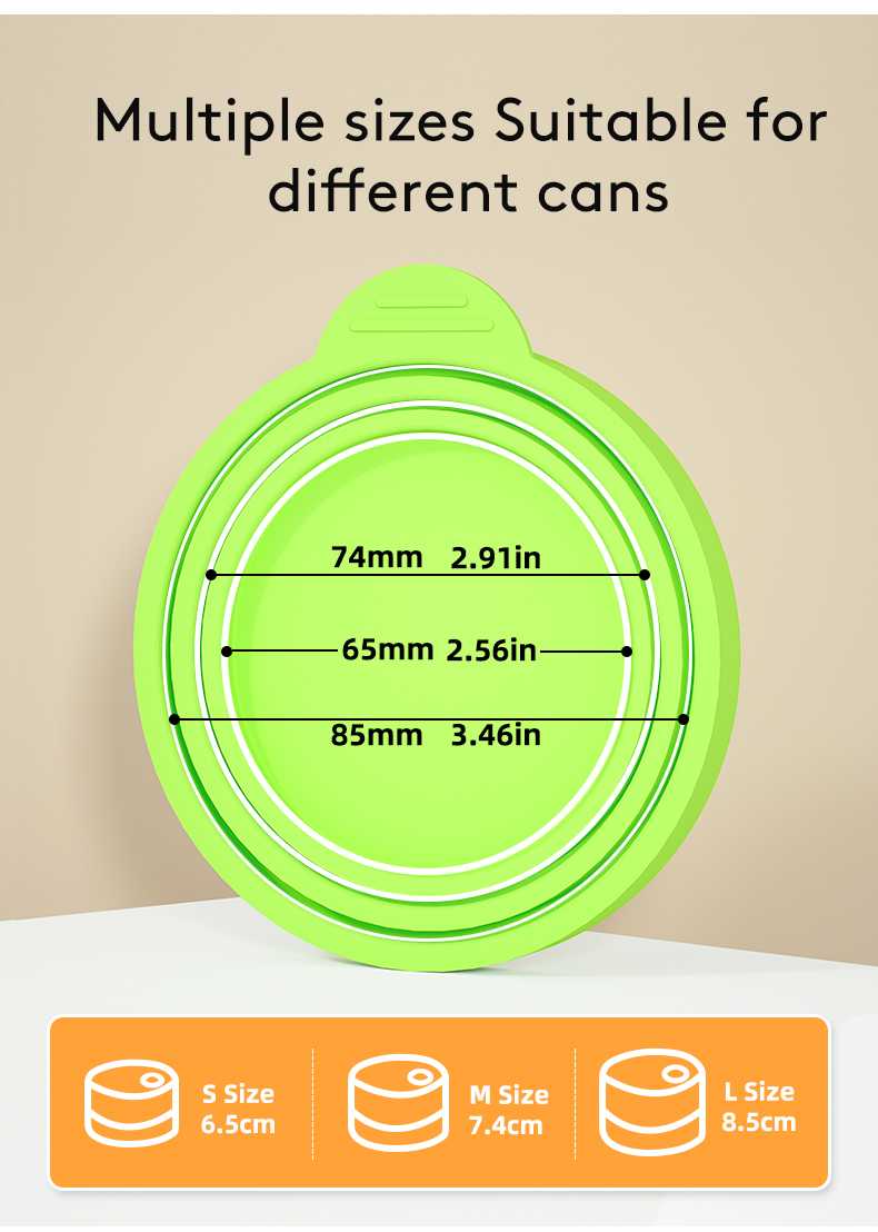 Underside rings sized 65 mm, 74 mm, and 85 mm