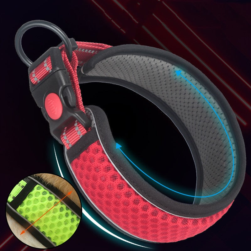 Red Walk Collar padded mesh
