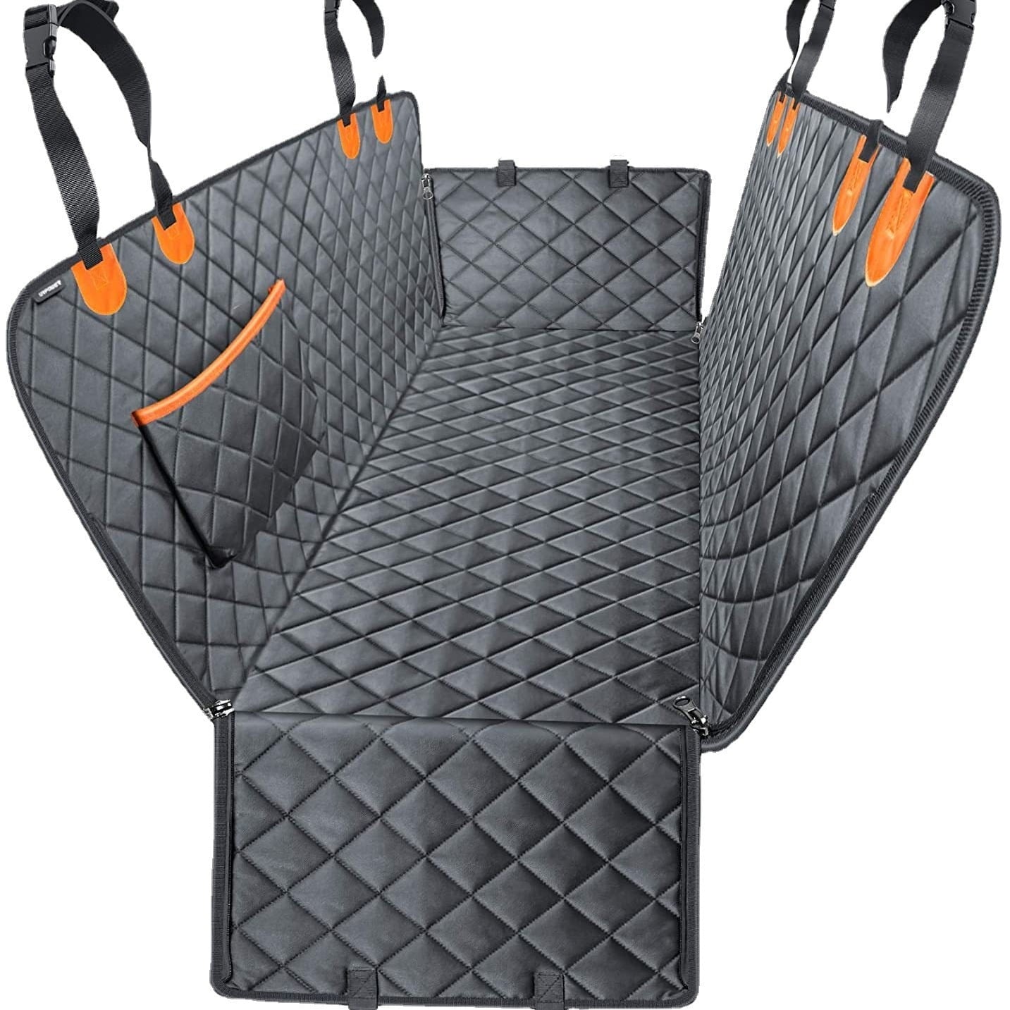 Black and orange Seat Cover, zip sides