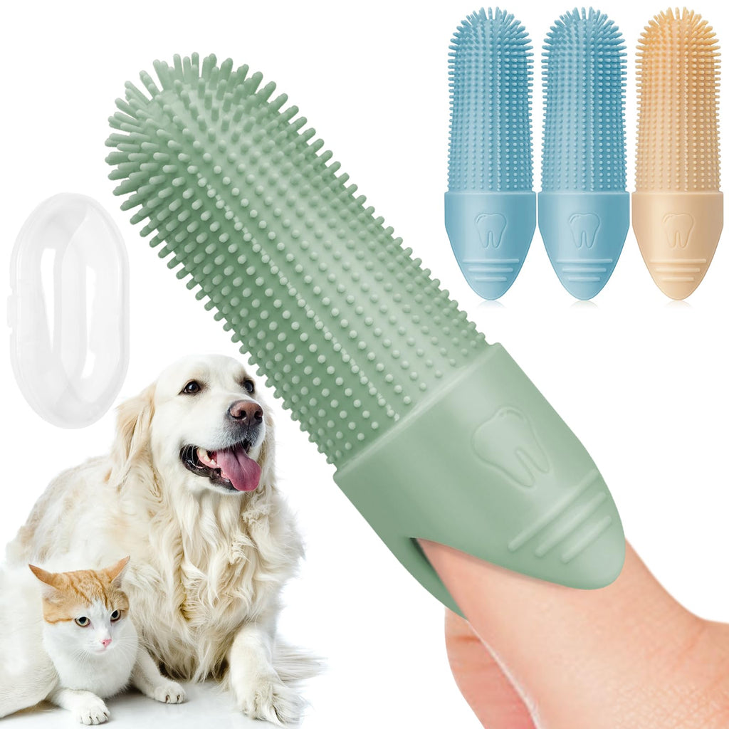 Finger Brush on a thumb with travel case