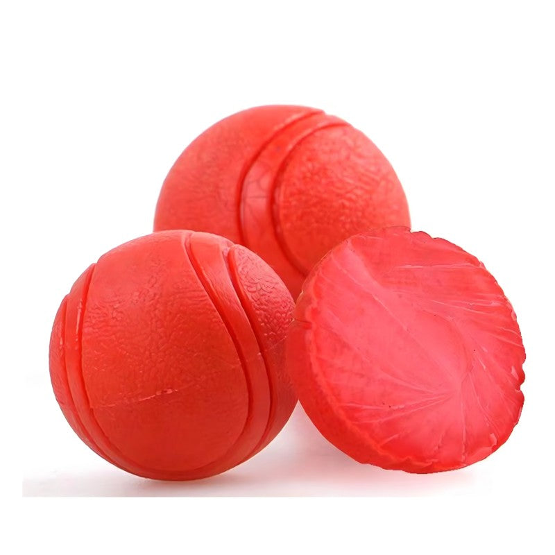 Solid Fetch Ball, whole and cut