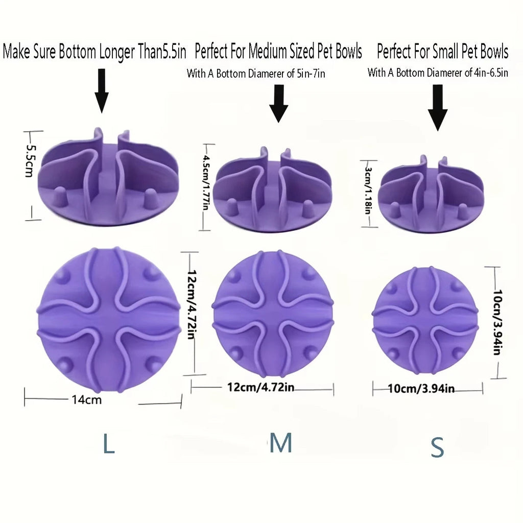 Size comparison of S, M, and L slow-feed inserts