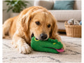Golden retriever chewing a Felt Alligator