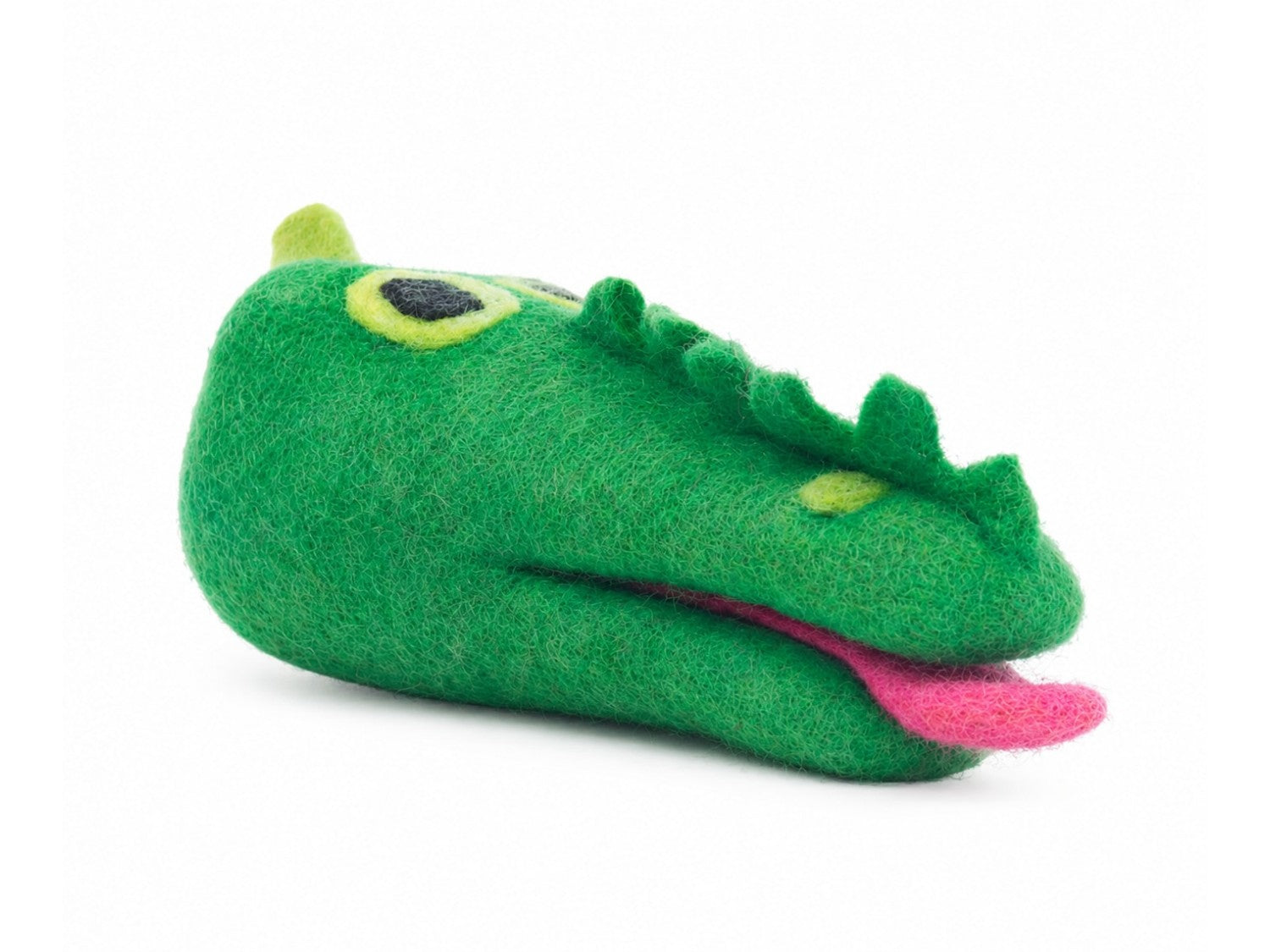 Felt Alligator side view on white