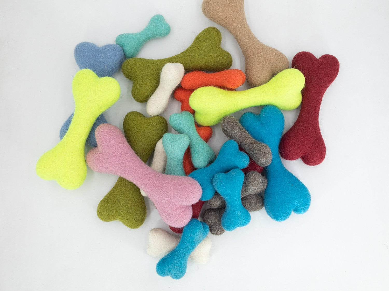 Assorted felt bones
