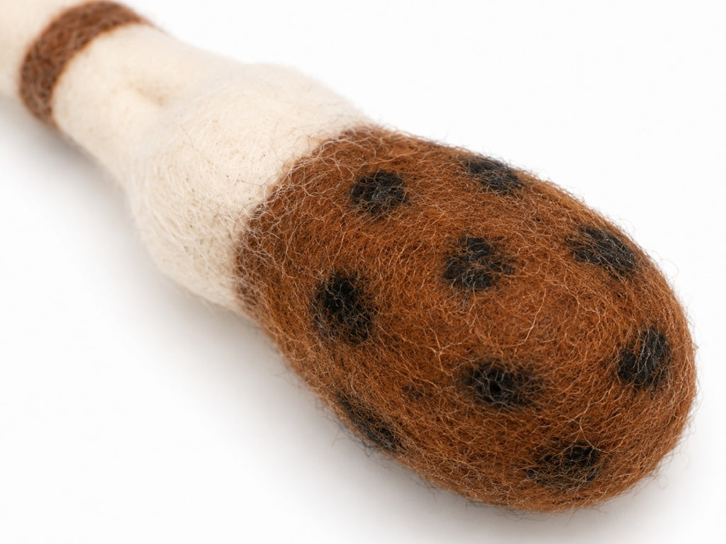 Felt Turkey close-up, spotted end